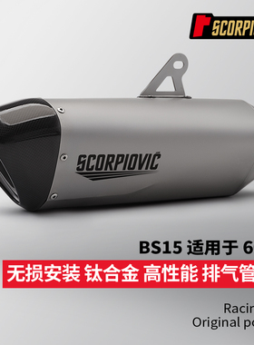 BS15尾段排气管 60MM通用shiver900 MT07 怪兽950 S1000RR G310RR
