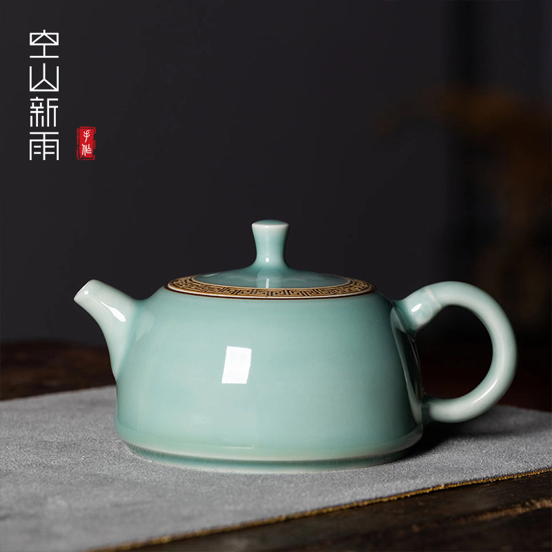 龙泉青瓷手工泡茶壶单个图片