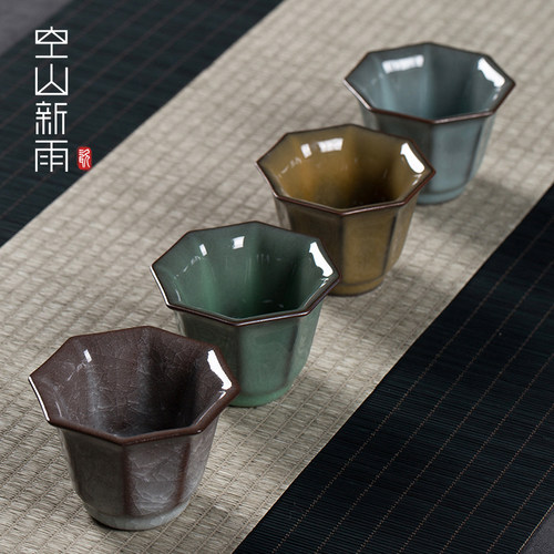 龙泉青瓷品茗杯主人杯哥窑茶杯