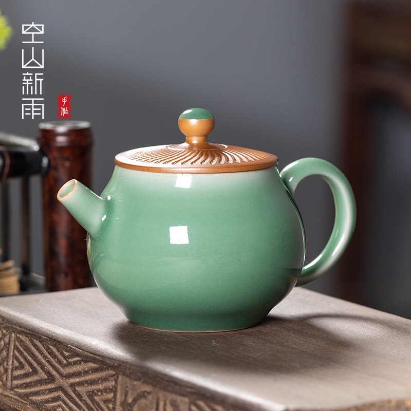 龙泉青瓷手工泡茶壶单壶图片