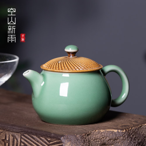 龙泉青瓷手工单个泡茶壶