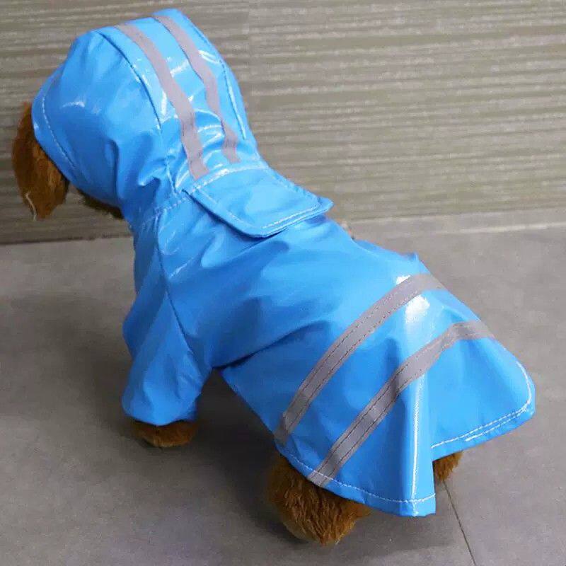 宠物用品猫咪贵宾法斗泰迪狗狗衣服多色可选狗雨衣两脚反光条雨衣