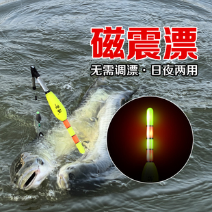 电子夜光自动找底浮漂免调漂成品套装 高灵敏咬钩变色加粗醒目鱼漂