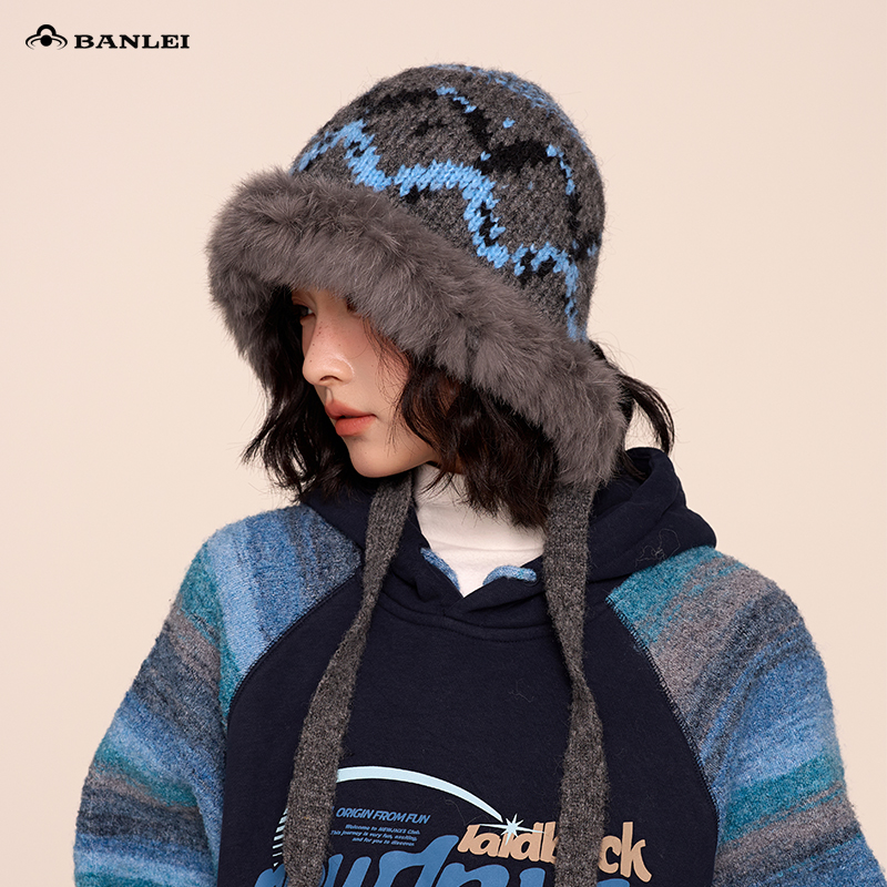 旅行毛线帽子针织保暖手工秋冬