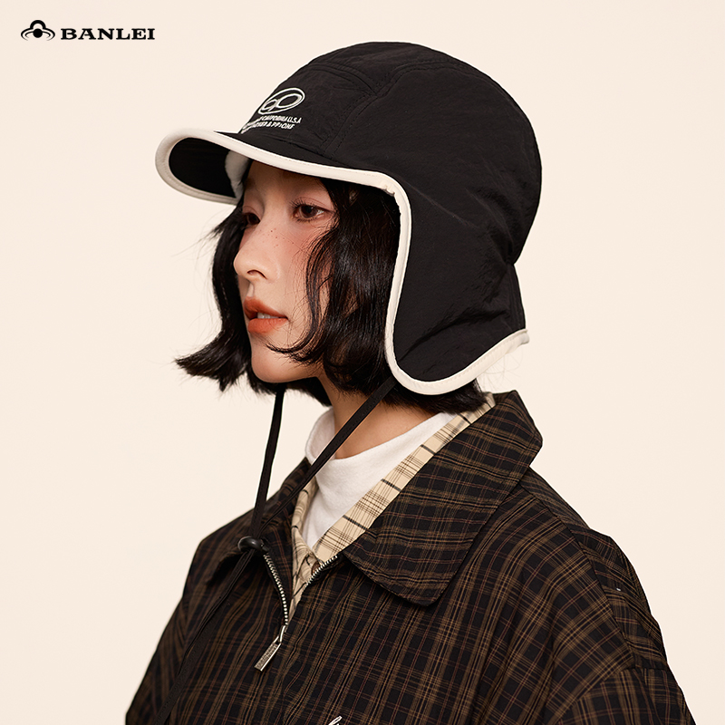 半蕾韩版小众抽绳雷锋帽