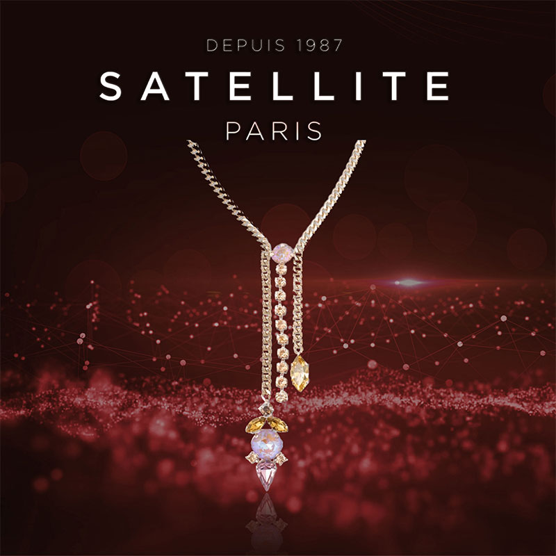satellite法国水滴手工项链饰品