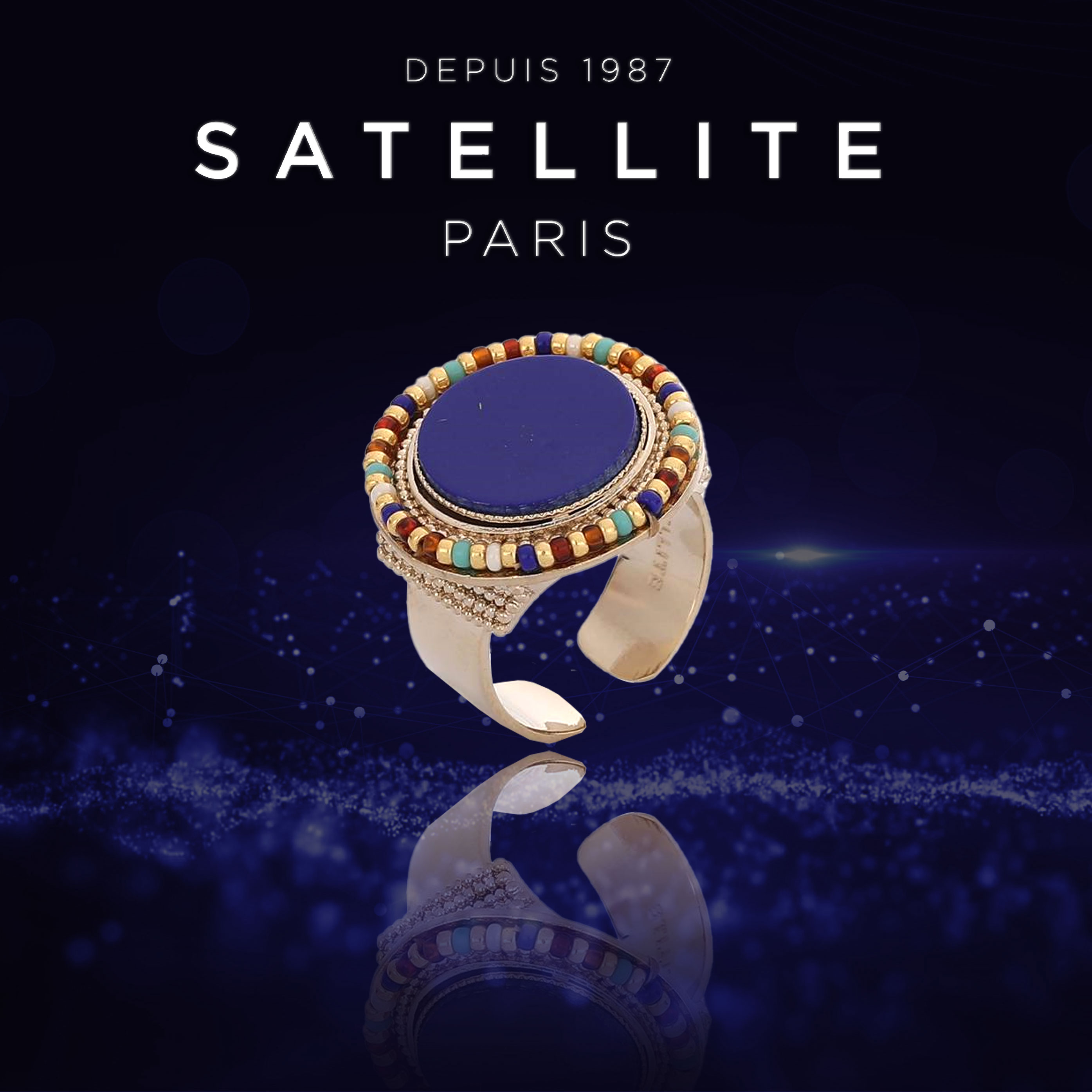 satellite时尚可调节戒指小众