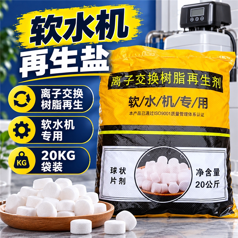 软水盐20kg再生盐离子交换树脂再生剂锅炉软化盐饮水机专用盐球状
