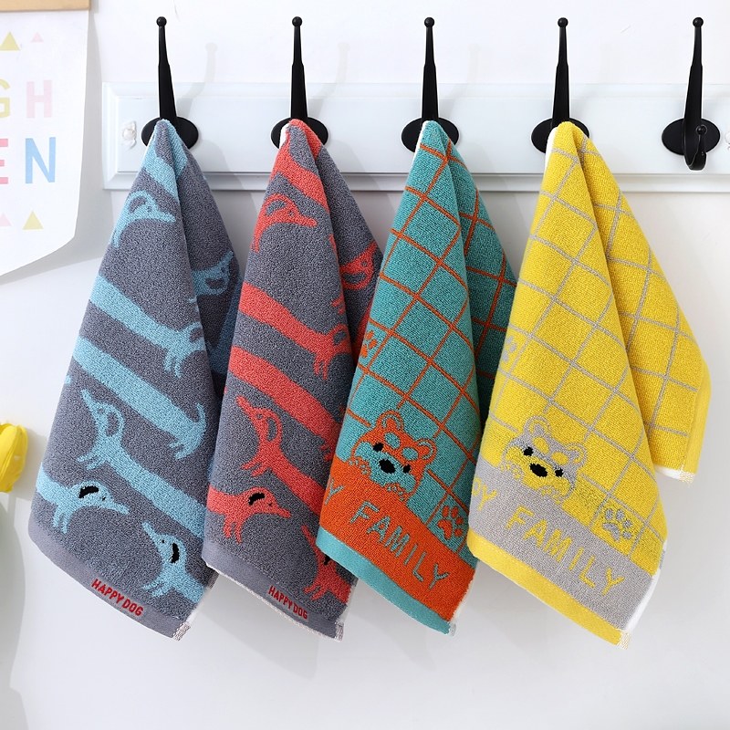 燕千鸟家纺毛巾儿童纯棉柔软吸水卡通可爱长方形洗脸巾男女小宝宝