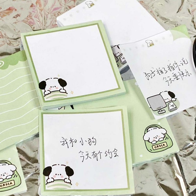 绿色狗狗便签本学生可爱笔记本可