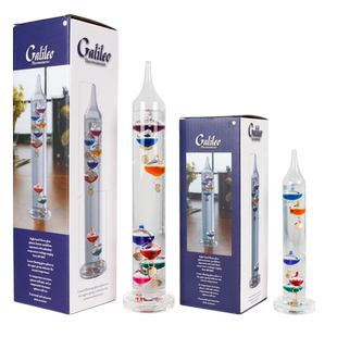 创意装饰北欧ins网红伽利略彩球温度计几何悬浮摆件物理学生教学温度计办公室客厅室内摆件