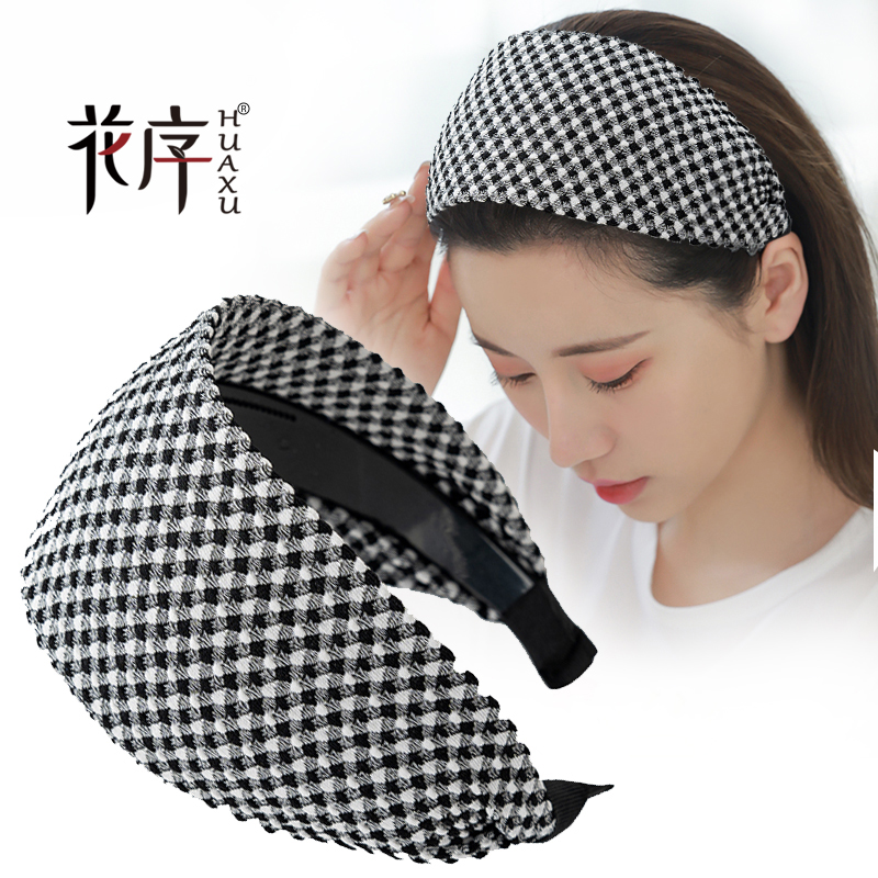 遮盖白发的发箍布艺透气宽边发卡