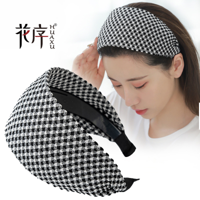 遮盖白发的发箍布艺透气宽边发卡