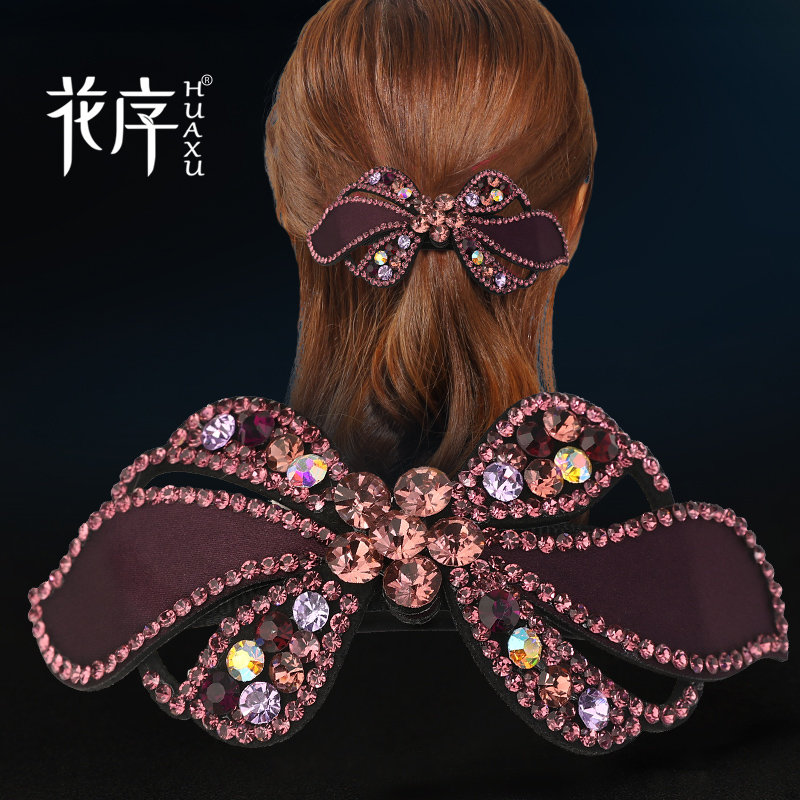 水钻发夹固定大气后脑勺一字