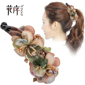 韩国成人香蕉夹头饰顶夹发卡竖夹马尾夹发夹防滑气质简约扭夹竖卡