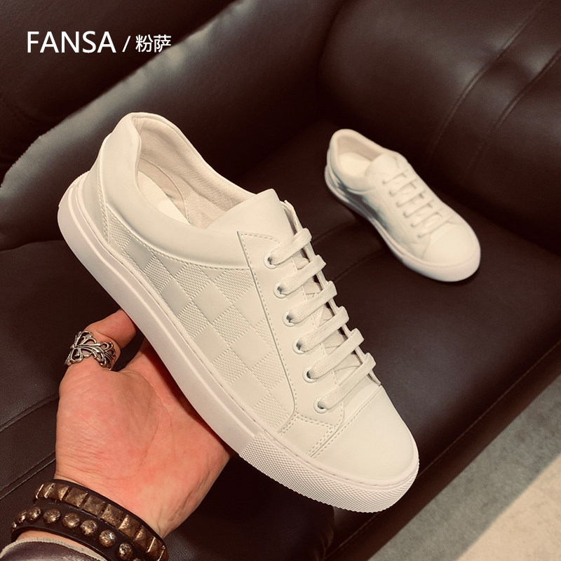 西装小白鞋男板鞋韩版男鞋2025年新款潮鞋四季男士休闲白鞋37小码