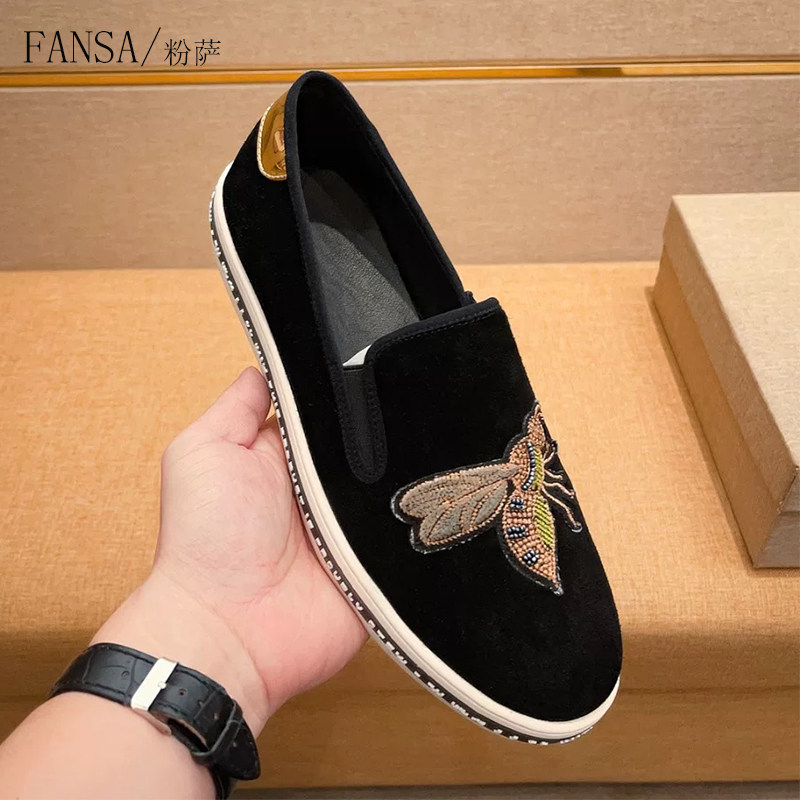 欧洲站男鞋夏季新款轻奢潮牌靓仔一脚蹬休闲透气鞋青年老北京布鞋,流行男鞋,乐福鞋（豆豆鞋）,淘宝优惠券,粉丝福利购,淘宝优惠卷