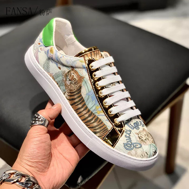 潮鞋男潮牌欧洲站百搭小白鞋男