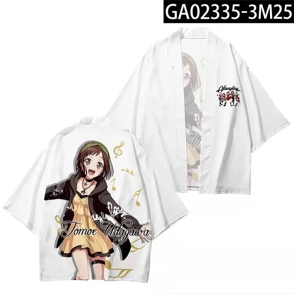 bang dream周边二次元衣服Afterglow美竹兰叶摩卡动漫羽织T恤痛衣