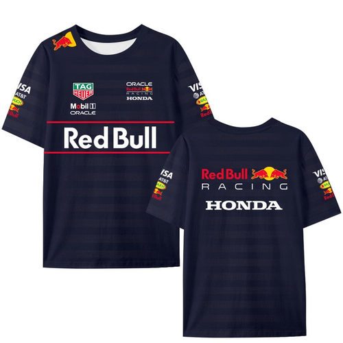 F1方程式车队维斯塔潘红牛车队车服短袖速干男式t恤衫舒适半袖衫