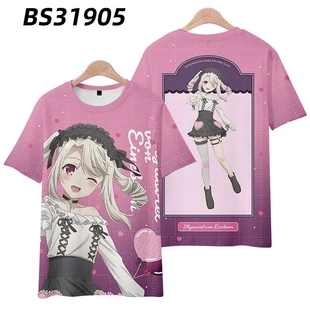 动漫周边痛衣服 同人夏装 魔法伊莉雅短袖 T恤cos日系印花二次元