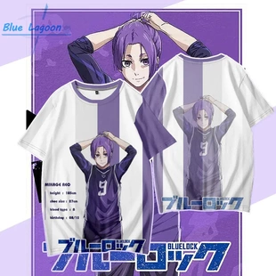 男女痛衣 二次元 BLUK LOCK蓝色监狱御影玲王T恤青少年动漫周边夏季