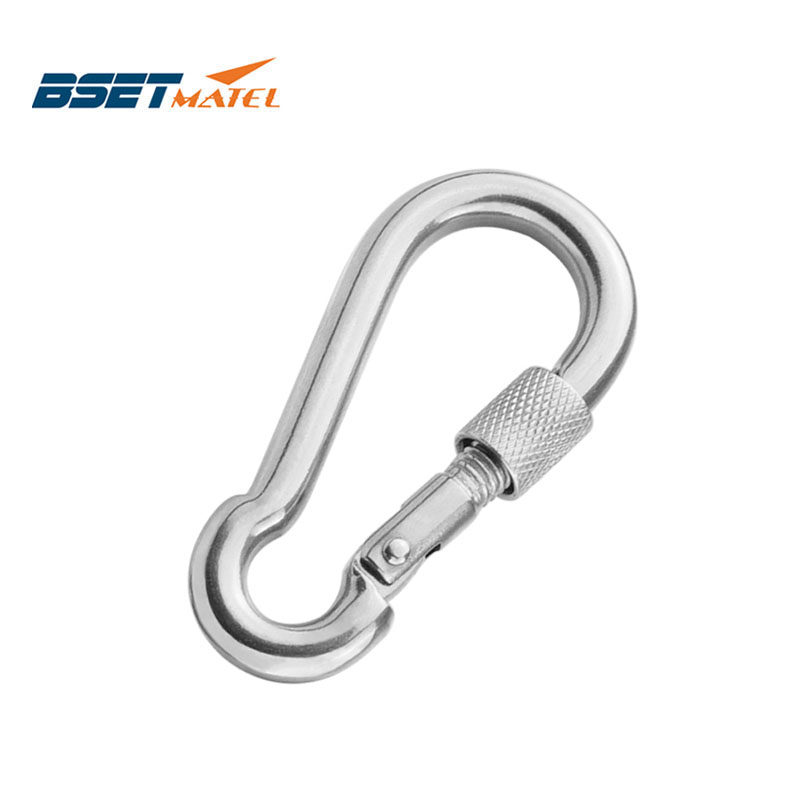 BSET MATEL 304不锈钢弹簧扣登山扣 保险扣 钥匙扣 葫芦扣 狗链扣