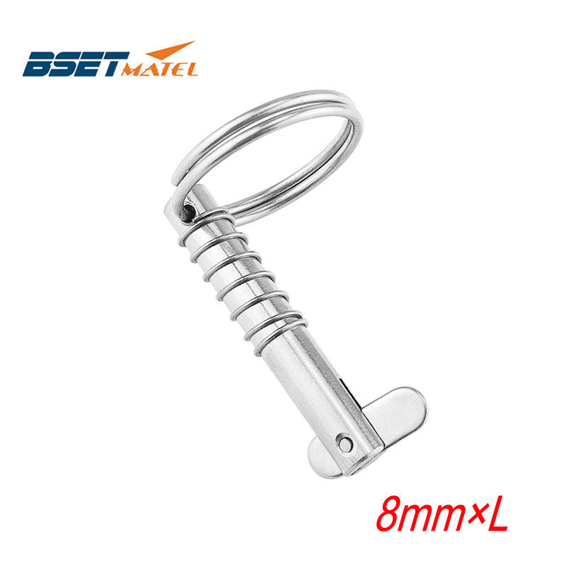 BSET MATEL 8mm不锈钢船用舌片销 游艇山型座 快速销 快装快卸销