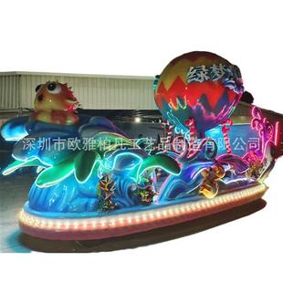 玻璃钢花车旅游景区led春节节日夜游发光道具大型文旅巡游彩车