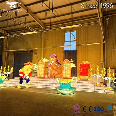 自贡彩灯花灯大型灯组制作厂家网红彩灯灯光秀灯展春节装饰