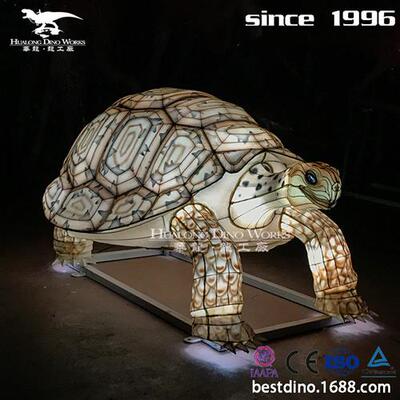夜游彩灯史前动物海龟乌龟内透灯光彩灯源头工厂生产