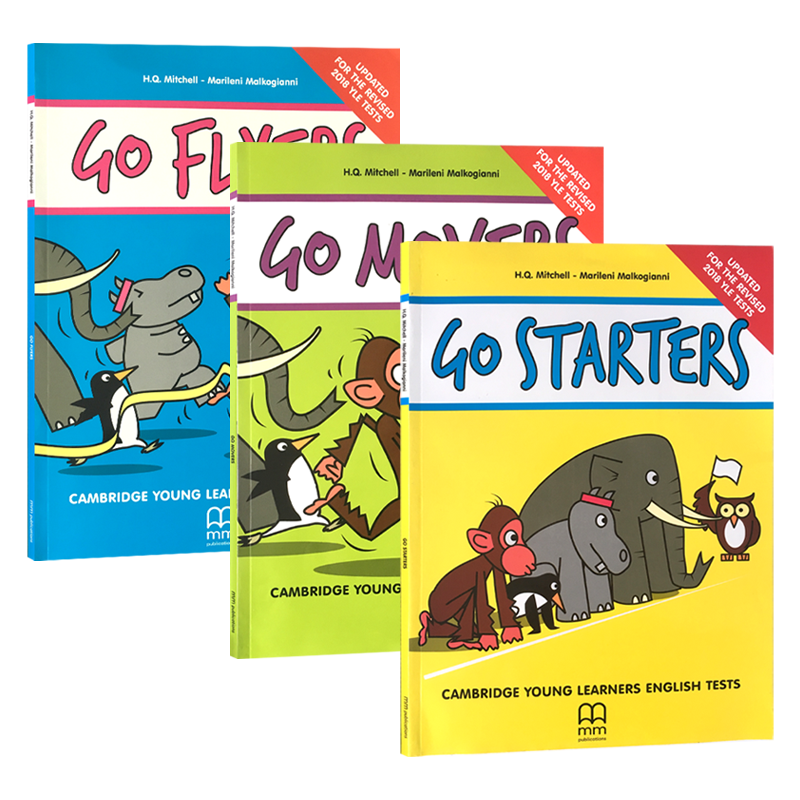 剑桥少儿英语YLE考试教材 Go Starters Movers Flyers 1 2 3级 学生教材含CD音频 CAM