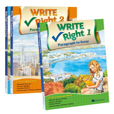 瑞派写作Write Right Paragraph to Essay 1/2/3级 课本+练习册 少儿高阶专项写作短期教材课程 13-15岁适用