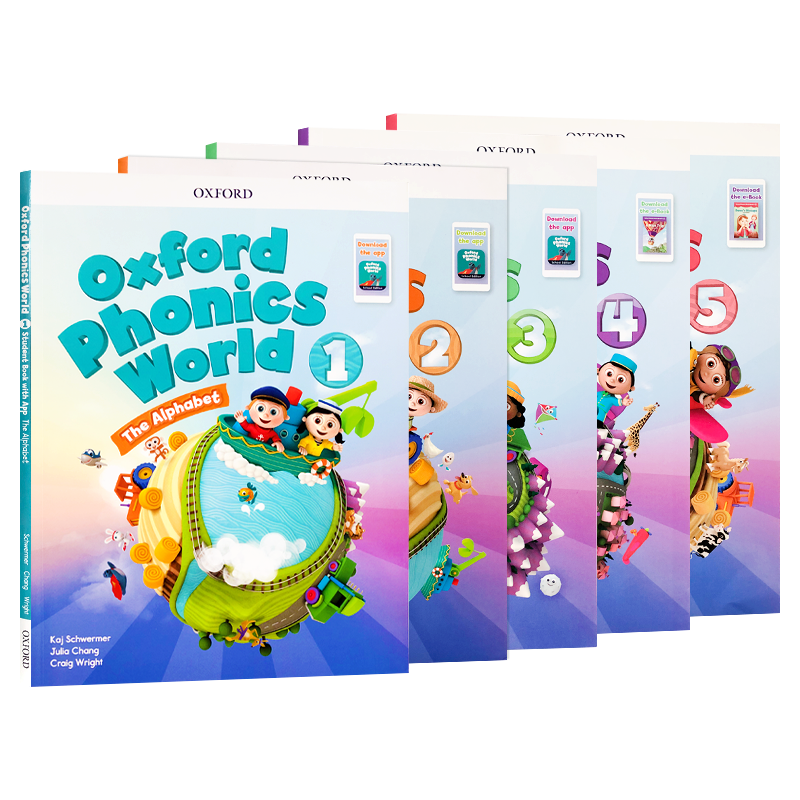 新版牛津自然拼读教材 Oxford Phonics World 1 2 3 4 5级 幼少儿英语启蒙发音OPW教材 牛津进口原版图书