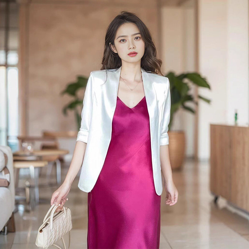 醋酸外套女薄款2025春夏新款