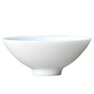 德化羊脂玉白瓷斗笠杯陶瓷主人杯个人单杯功夫茶具品茗杯普洱茶杯