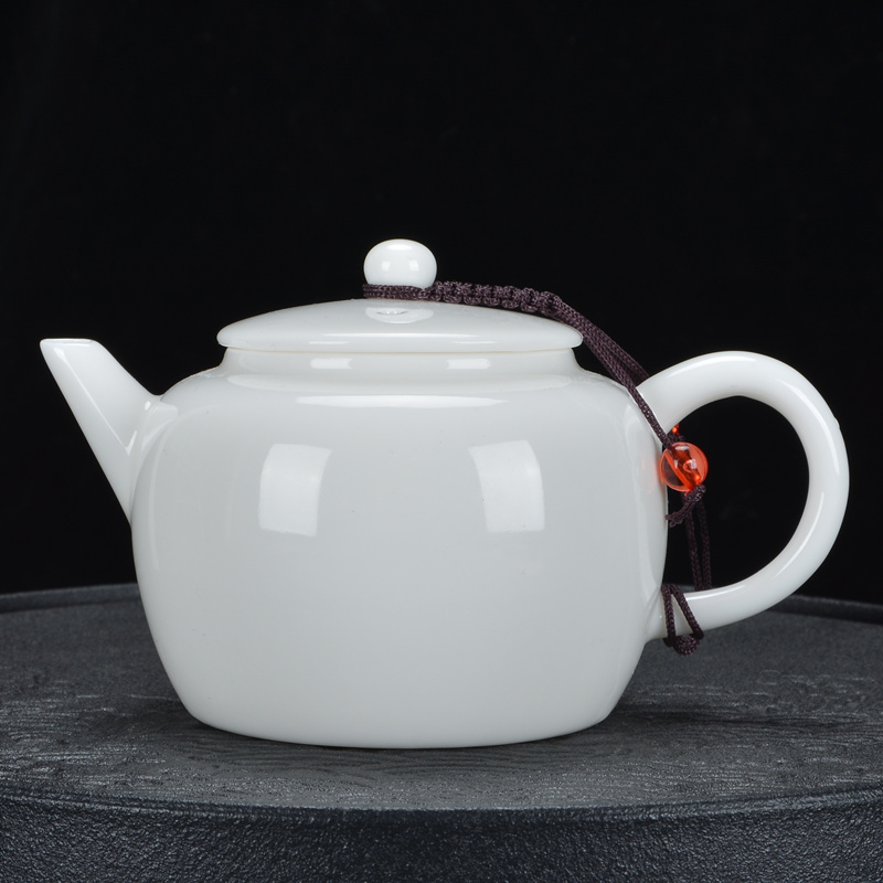德化羊脂玉白瓷茶壶茶具