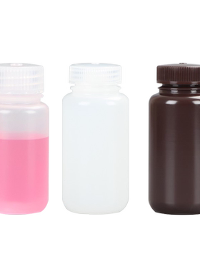 塑料化学试剂瓶防漏耐酸碱耐高温乳白色透明棕色样品瓶15 30 60 125 250 500 1000ml广口大口试剂瓶pp聚丙烯