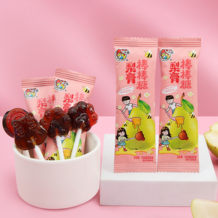 WoWo喔喔秋梨膏枇杷棒棒糖儿童宝宝休闲零食小吃雪梨糖果