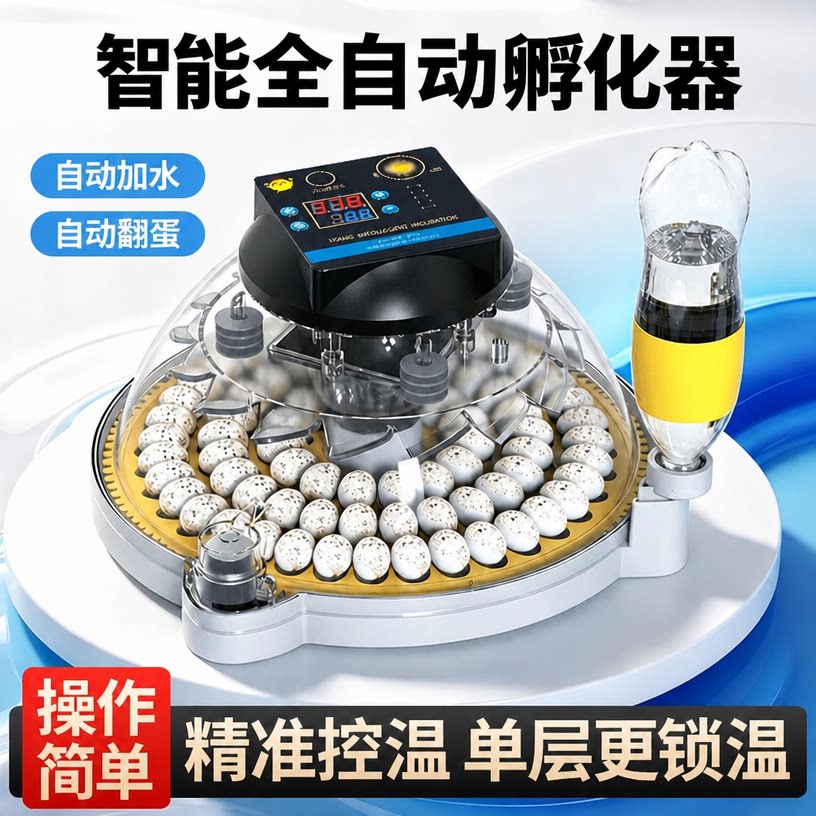 小飞碟智能孵化器全自动翻蛋精准控温家禽蛋孵化机孵蛋器小型家用