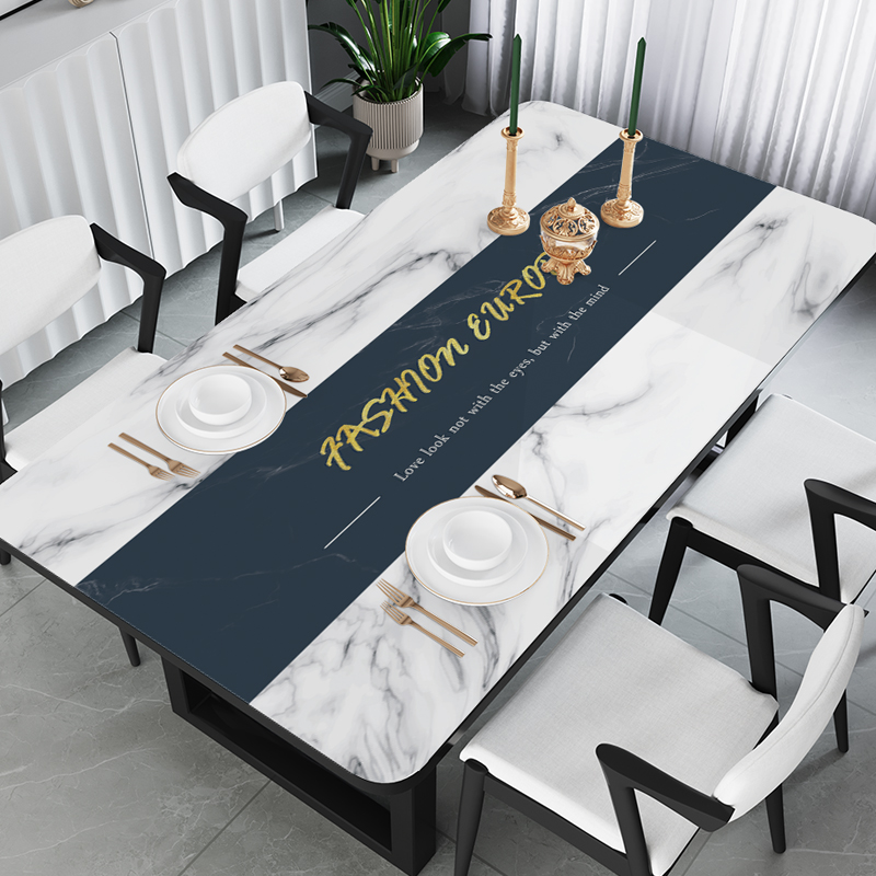 海匠仿大理石纹PVC防水防油桌垫