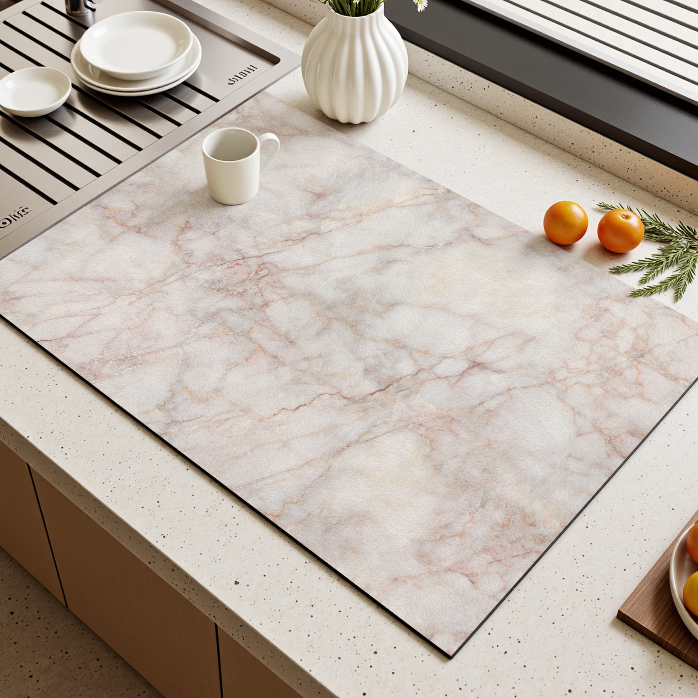 轻奢厨房台面洗碗池水槽硅藻泥沥水垫隔热保护垫卫生间吸水防滑垫,居家布艺,厨房地垫,淘宝优惠券,粉丝福利购,淘宝优惠卷