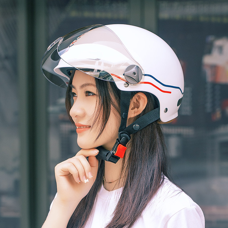 VAR新国标3C认证电动摩托车头盔男女士夏季防晒可爱电瓶车安全帽