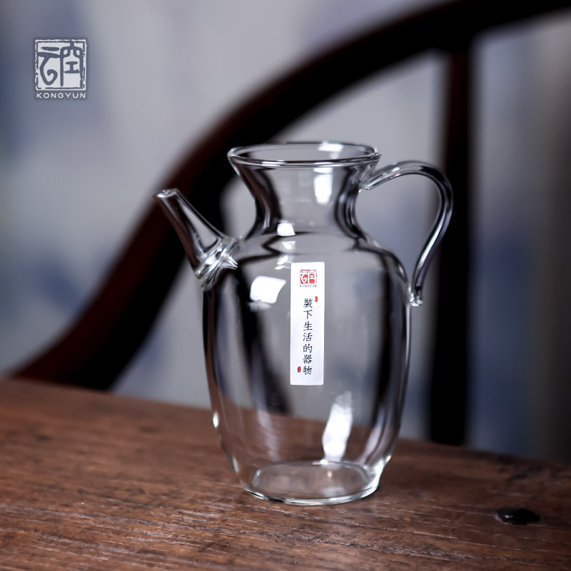 手工一念小茶壶耐热高硼硅玻璃一提滤网执壶小宋壶彷古小青柑茶壶