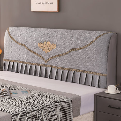 轩和诗简约风加厚全包床头防尘罩