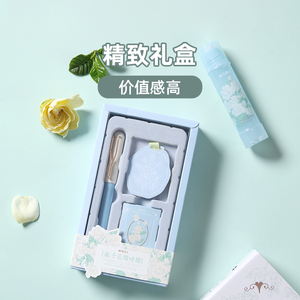 晨光栀子花开呀开可换墨囊钢笔EF尖0.5套装学生专用可替换墨囊小学生三年级黑色礼盒套装3-5年级男女孩批发