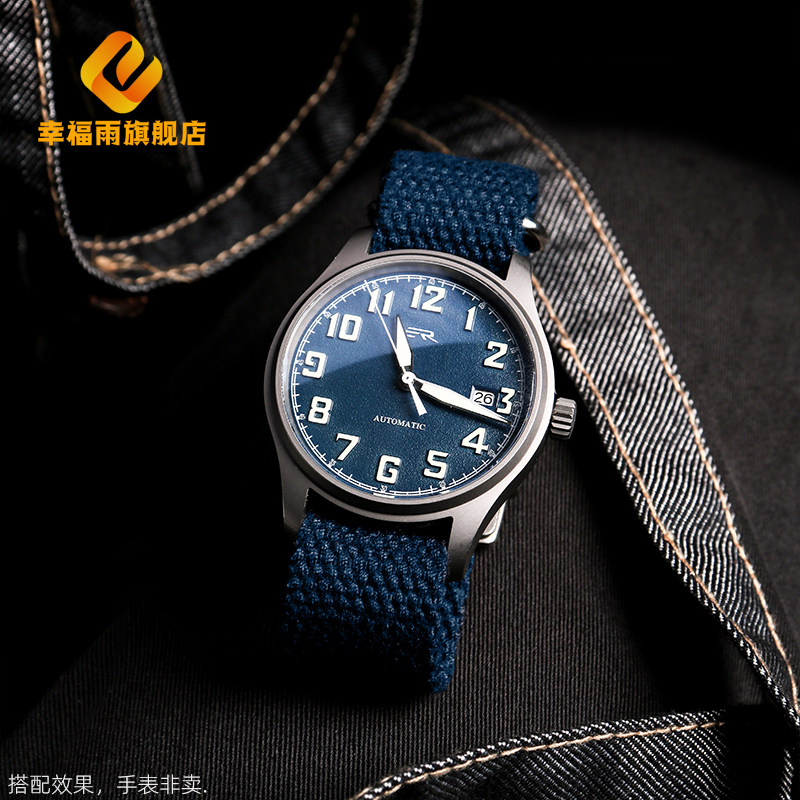 通用编制表带 一泽帆布适配精工劳力士帝舵复古男士青铜表20 22mm