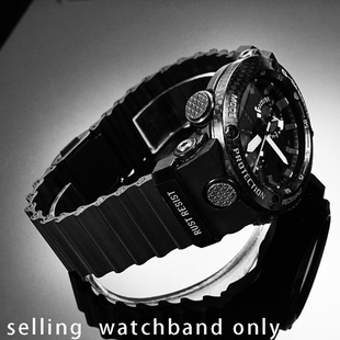 幸福雨适配卡西欧空之勇者航天黑武士GWR 不锈钢手表带 B1000改装