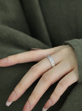 足银999复古祥云戒指女2025年轻奢高级感小众设计指环百搭饰品