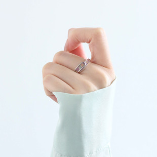 足银紫气东来繁花民族风戒指女小众设计新中式指环高级感食指尾戒